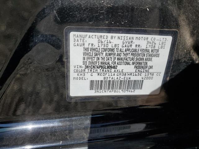 2016 NISSAN VERSA S - 3N1CN7AP8GL909462