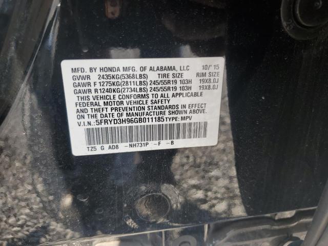 2016 ACURA MDX ADVANC 5FRYD3H96GB011185