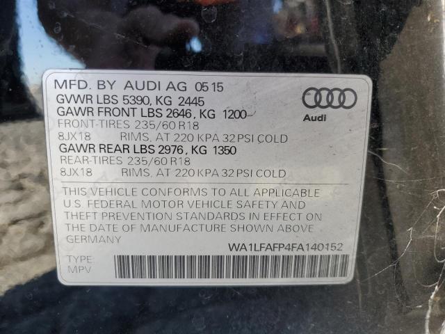 2015 AUDI Q5 PREMIUM WA1LFAFP4FA140152