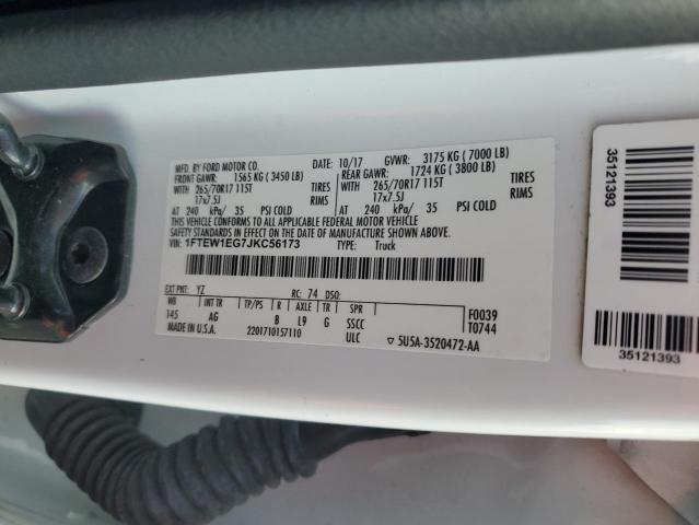 2018 FORD F150 SUPER - 1FTEW1EG7JKC56173