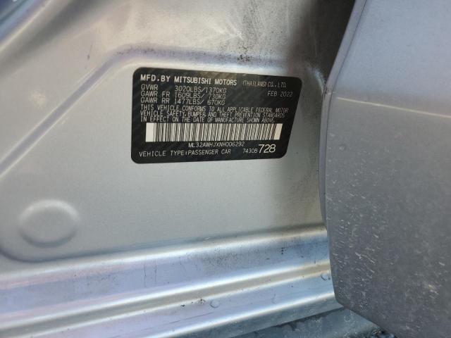 2022 MITSUBISHI MIRAGE SE ML32AWHJXNH006292