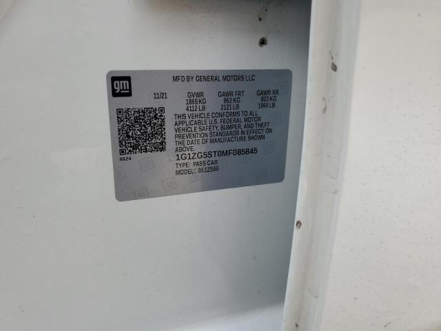 2021 CHEVROLET MALIBU RS 1G1ZG5ST0MF085845