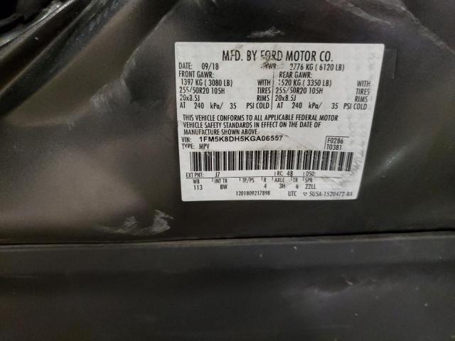 2019 FORD EXPLORER X 1FM5K8DH5KGA06557