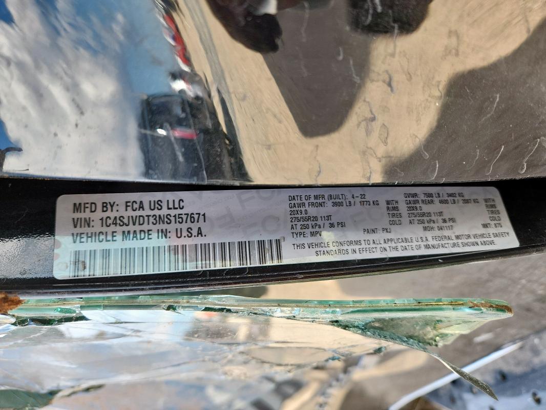 2022 JEEP WAGONEER S 1C4SJVDT3NS157671