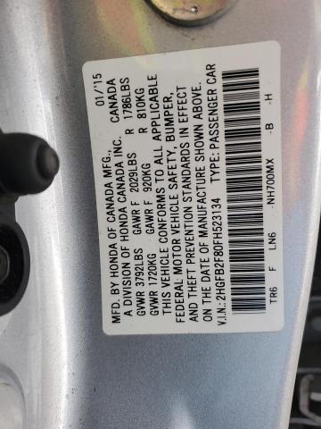 2015 HONDA CIVIC EX 2HGFB2F80FH523134