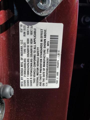 2018 HONDA CR-V EXL 7FARW2H83JE036297