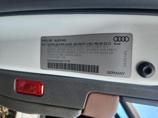 2018 AUDI A4 PREMIUM WAUENAF44JA013110