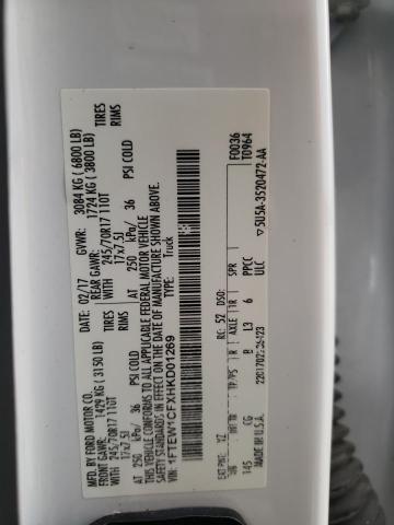 2017 FORD F150 SUPER - 1FTEW1CFXHKD01269