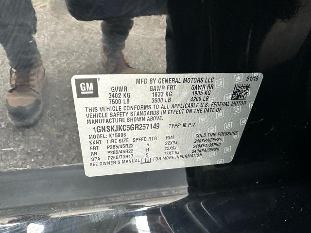 2016 CHEVROLET SUBURBAN K 1GNSKJKC5GR257149