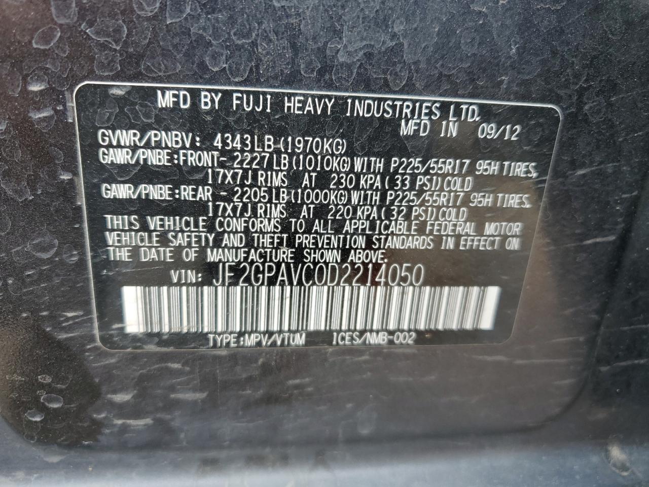 SUBARU XV 2.0 PREMIUM