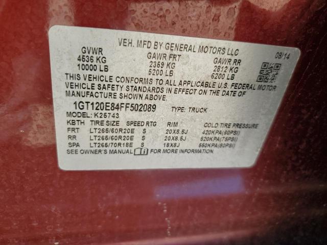 2015 GMC SIERRA K25 1GT120E84FF502089