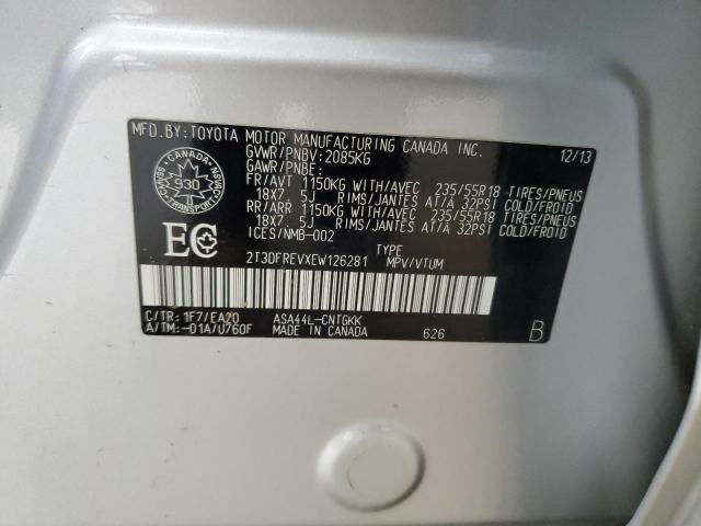 2014 TOYOTA RAV4 LIMIT - 2T3DFREVXEW126281