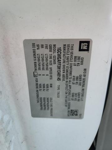 2017 CHEVROLET EXPRESS G2 1GCWGAFF3H1348145