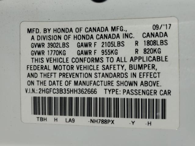 2017 HONDA CIVIC EX 2HGFC3B35HH362666
