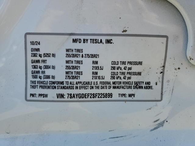2025 TESLA MODEL Y - 7SAYGDEF2SF225899