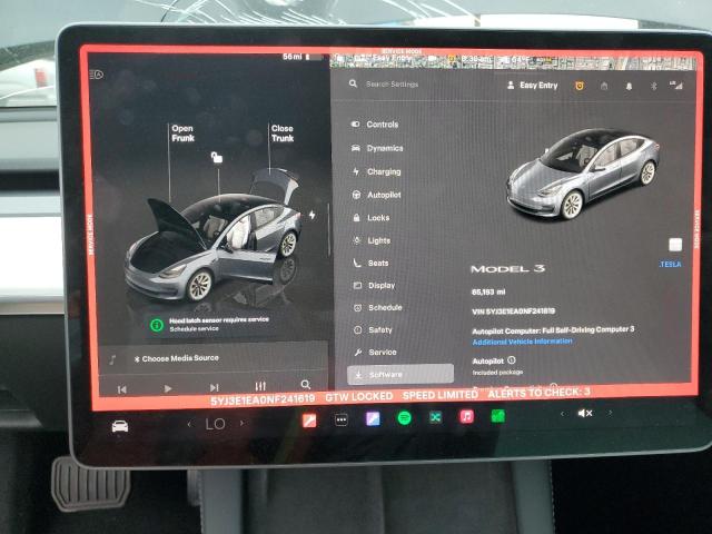 2022 TESLA MODEL 3 5YJ3E1EA0NF241619