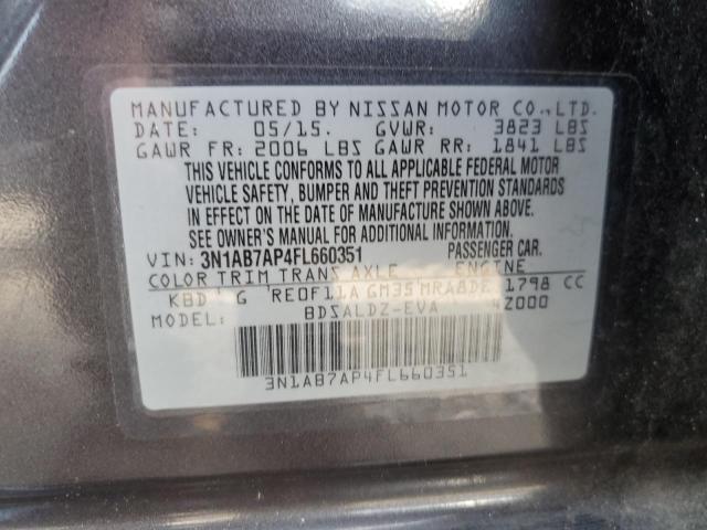 2015 NISSAN SENTRA S #3297922796