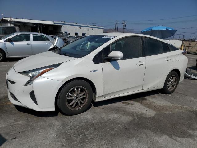 TOYOTA PRIUS 2018 white  hybrid engine JTDKBRFUXJ3074723 photo #1