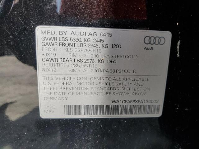 2015 AUDI Q5 PREMIUM WA1CFAFPXFA134002