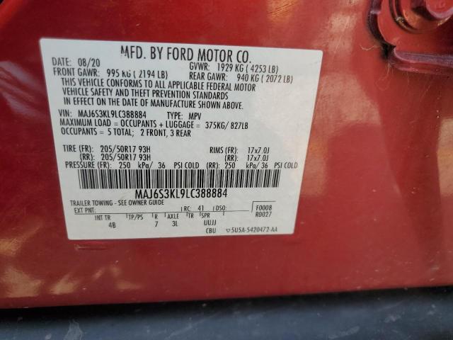 2020 FORD ECOSPORT T MAJ6S3KL9LC388884