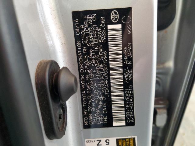 2016 TOYOTA PRIUS - JTDKARFU7G3015446