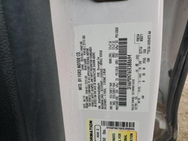 2014 FORD FUSION SE - 3FA6P0H76ER388694