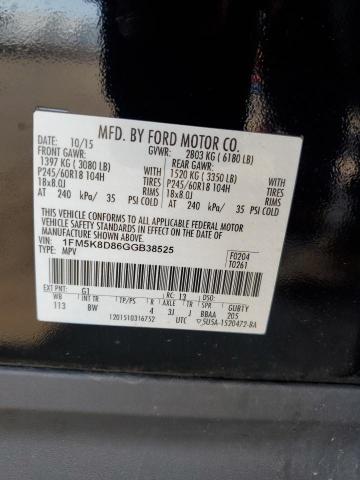 2016 FORD EXPLORER X 1FM5K8D86GGB38525