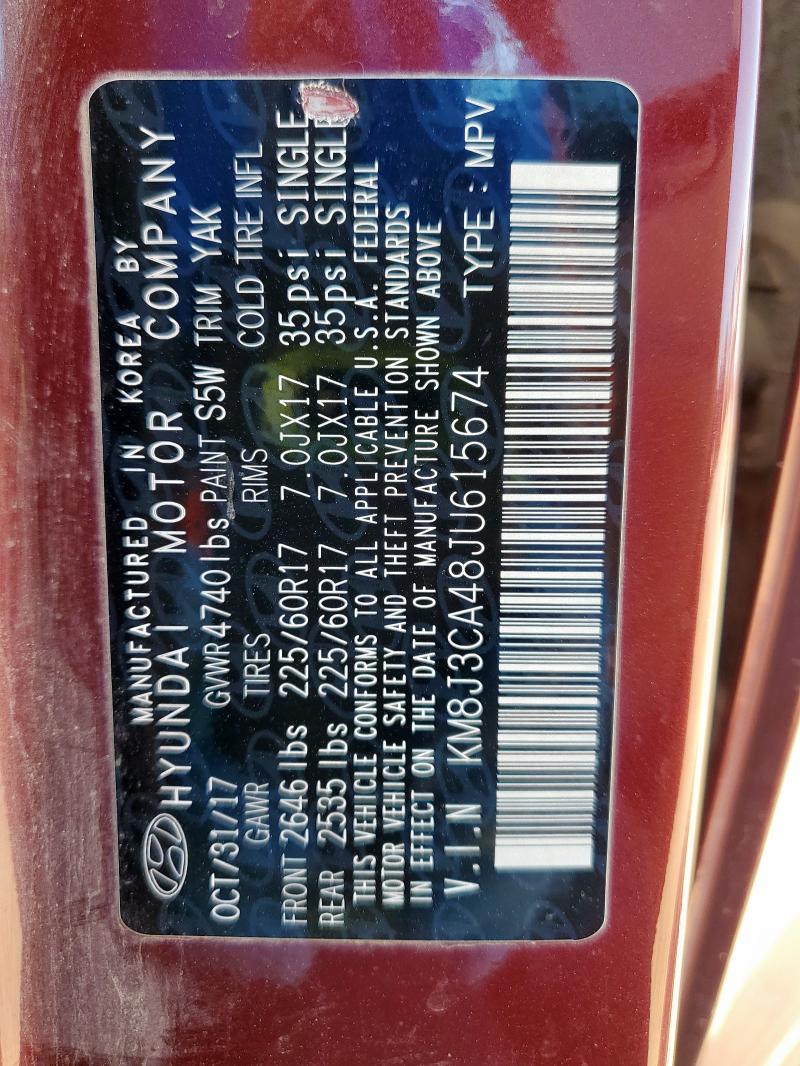 2018 HYUNDAI TUCSON SEL - KM8J3CA48JU615674