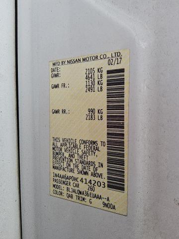 2017 NISSAN MAXIMA 3.5 1N4AA6AP0HC414203