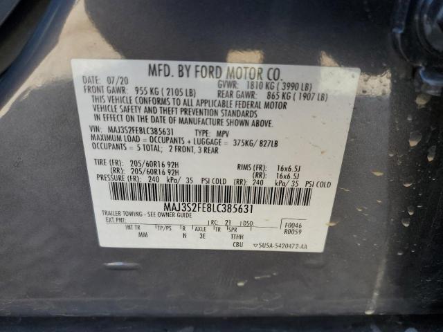 2020 FORD ECOSPORT S MAJ3S2FE8LC385631