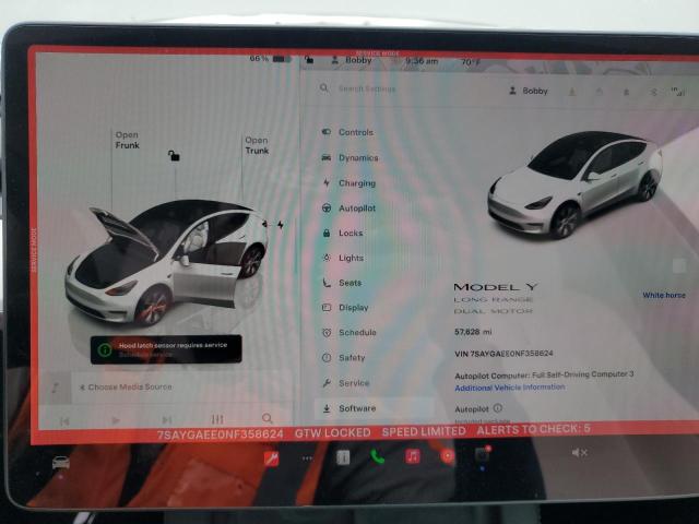 2022 TESLA MODEL Y 7SAYGAEE0NF358624
