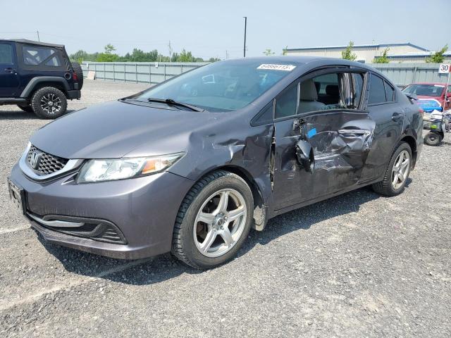 HONDA CIVIC LX 2015 gray sedan 4d gas 2HGFB2F49FH005715 photo #1
