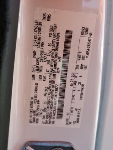 2015 FORD ESCAPE SE 1FMCU0G94FUB73877