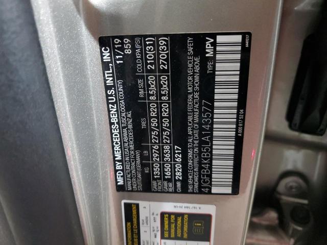 2020 MERCEDES-BENZ GLE 350 4MATIC 4JGFB4KB5LA143577
