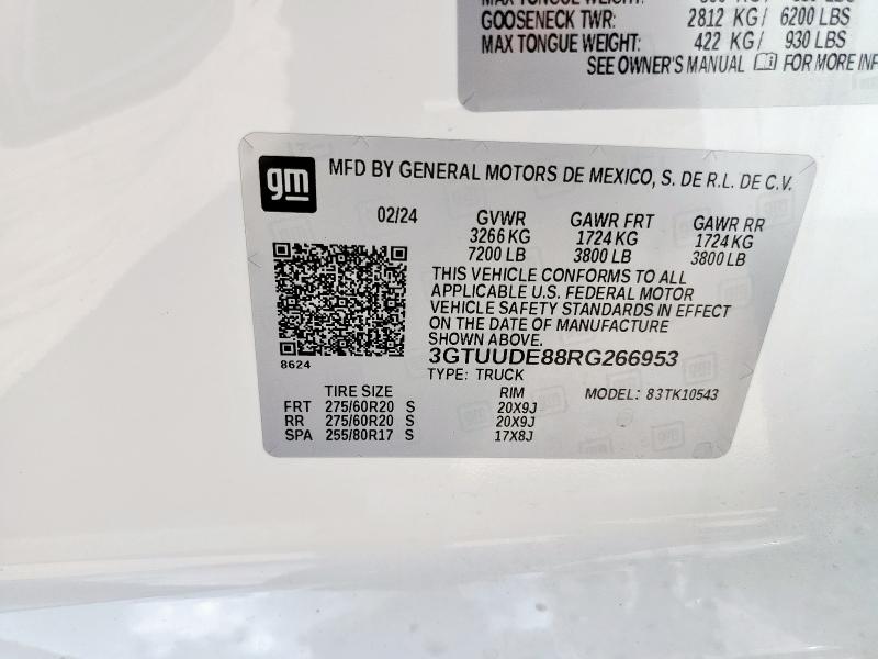 2024 GMC SIERRA K15 - 3GTUUDE88RG266953