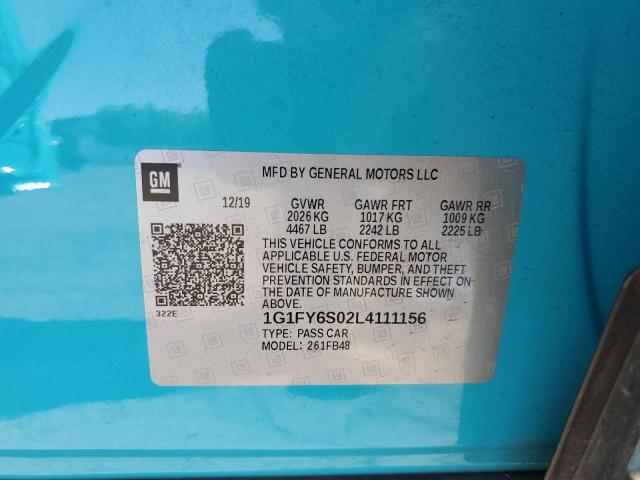 2020 CHEVROLET BOLT EV LT 1G1FY6S02L4111156