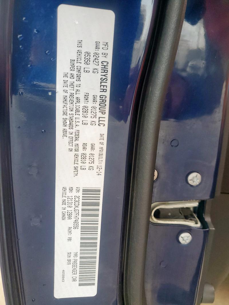 2015 DODGE CHARGER SX 2C3CDXJG7FH746556