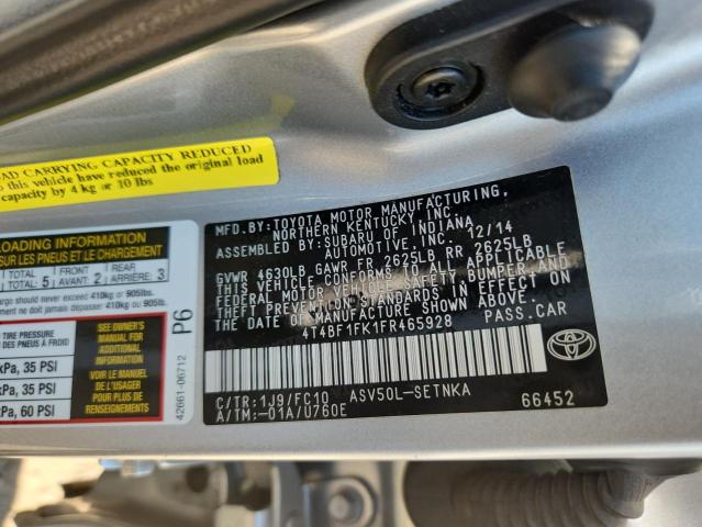 2015 TOYOTA CAMRY LE - 4T4BF1FK1FR465928