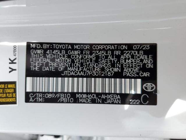 2023 TOYOTA PRIUS LE JTDACAAU7P3012187