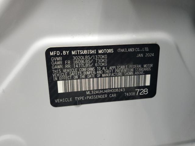 2024 MITSUBISHI MIRAGE ES ML32AUHJ4RH008243