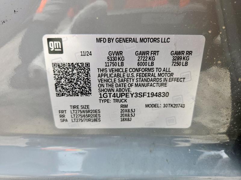 2025 GMC SIERRA K25 1GT4UPEY3SF194830