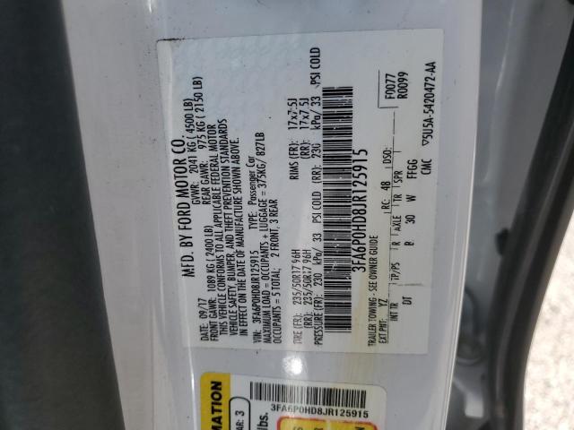 2018 FORD FUSION SE 3FA6P0HD8JR125915