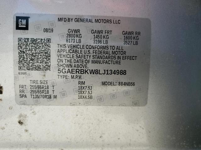 2020 BUICK ENCLAVE ESSENCE 5GAERBKW8LJ134988