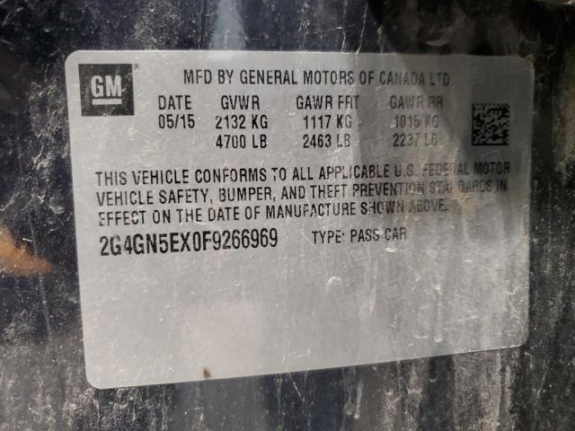 2015 BUICK REGAL PREM 2G4GN5EX0F9266969