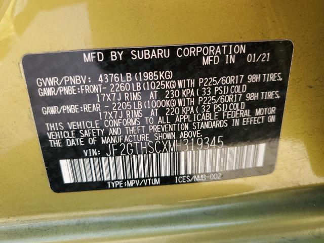 2021 SUBARU CROSSTREK JF2GTHSCXMH319345