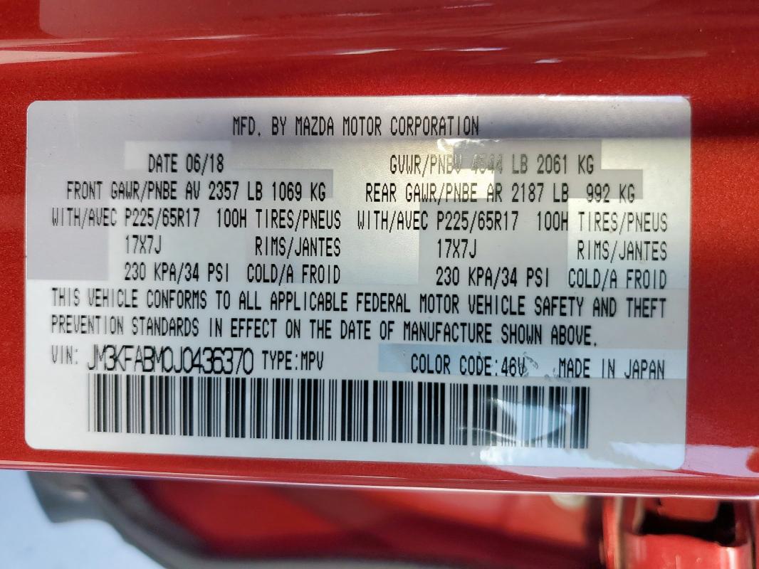 2018 MAZDA CX-5 SPORT JM3KFABM0J0436370