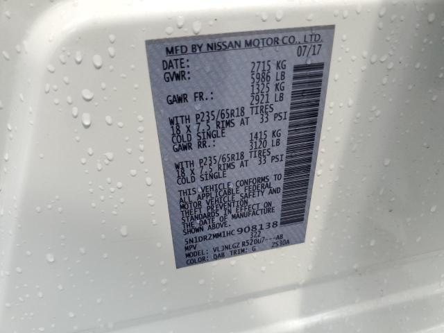 2017 NISSAN PATHFINDER 5N1DR2MM1HC908138