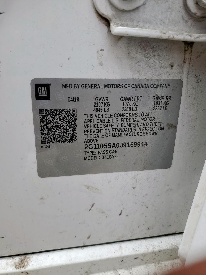 2018 CHEVROLET IMPALA LT 2G1105SA0J9169944