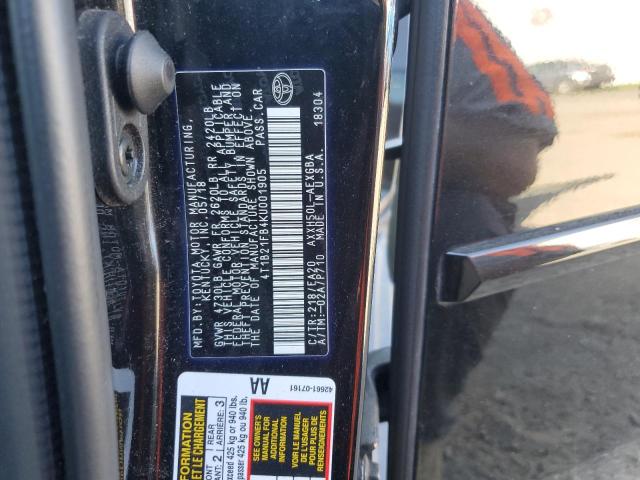 2019 TOYOTA AVALON XLE 4T1B21FB4KU001905