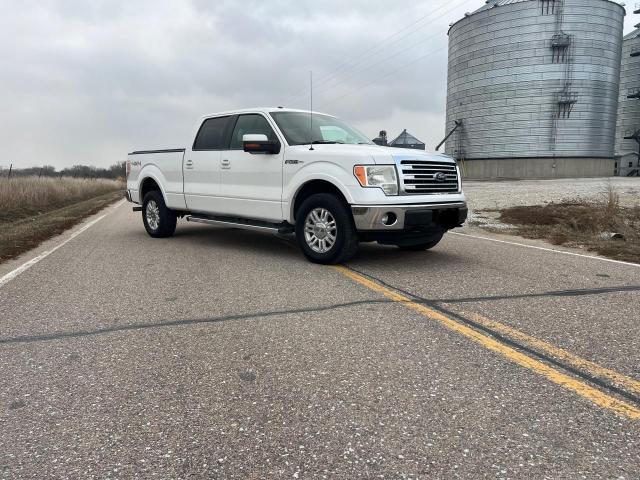 FORD F150 SUPER 2013 white crew pic flexible fuel 1FTFW1EF1DFA91505 photo #1